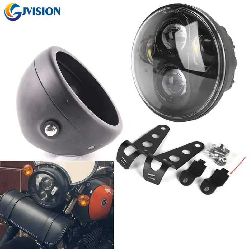 5 3/4'' Black projector LED headlights Round Motorcycle headlamp for FXWG Chopper 5.75 inch headlights Mounting Bracket
5 3/4'' Black projector LED headlights Round Motorcycle headlamp for FXWG Chopper 5.75 inch headlights Mounting Bracket