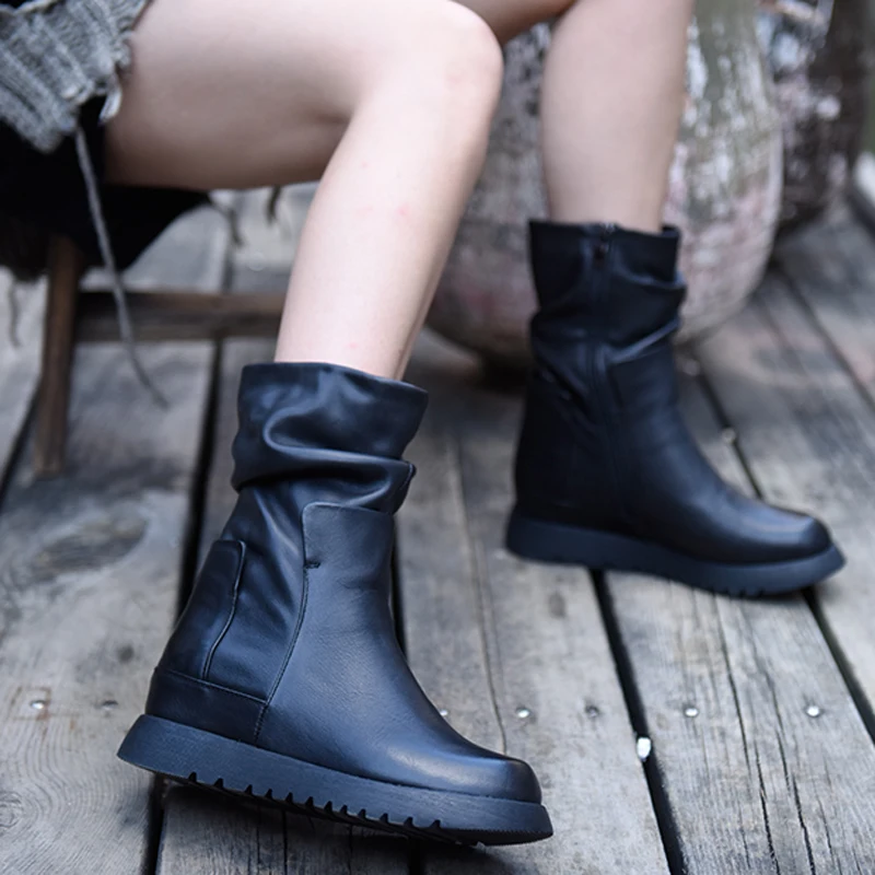 Artmu Original 2019 New Leisure Boots Height Increasing Leather Martins Boots Comfortable Handmade Black Women's Boots 6631
Artmu Original 2019 New Leisure Boots Height Increasing Leather Martins Boots Comfortable Handmade Black Women's Boots 6631
