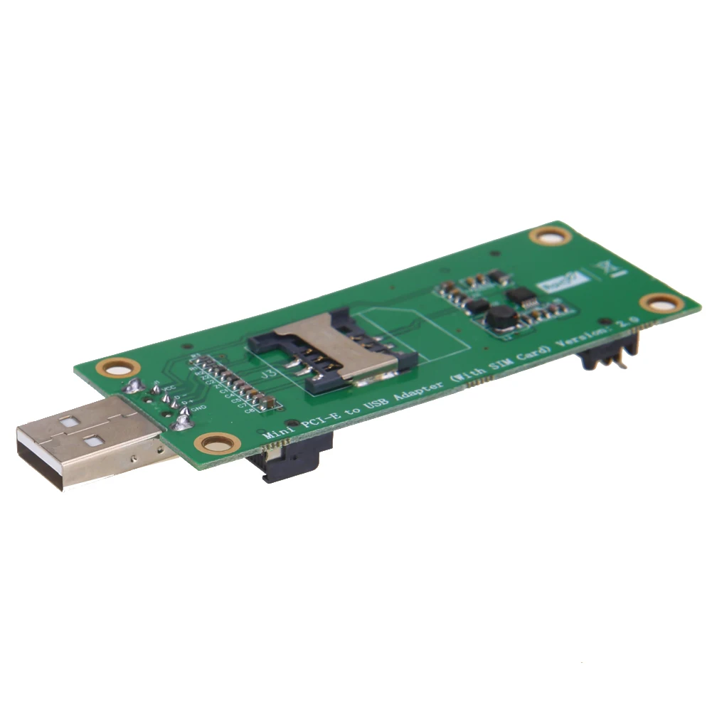 Mini PCI E к USB порту 52PIN со слотом для SIM карты беспроводного модуля сетевой 3G flash test