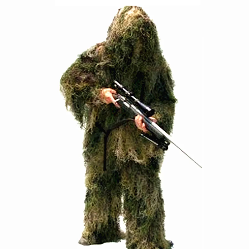 Охотничьи костюмы Ghillie 3D Bionic армейская страйкбольная униформа одежда для
