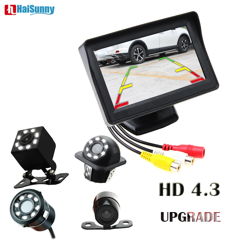 HaiSunny 1 Year Warranty Newest 4.3" TFT LCD HD Color Monitor with 8 LED Night Vision Waterproof Rear View Camera
HaiSunny 1 Year Warranty Newest 4.3" TFT LCD HD Color Monitor with 8 LED Night Vision Waterproof Rear View Camera