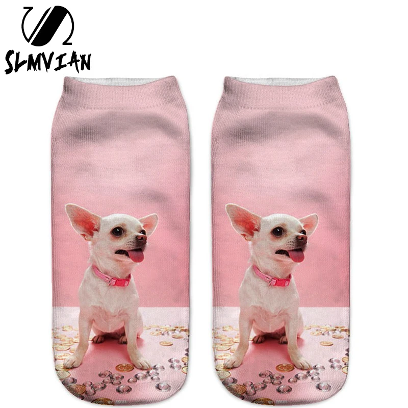 SLMVIAN New 3D Printed Chihuahua Dog Puppy Women Socks Cute Low Cut Ankle Sock Multiple Colors Fashion Style CN005
SLMVIAN New 3D Printed Chihuahua Dog Puppy Women Socks Cute Low Cut Ankle Sock Multiple Colors Fashion Style CN005