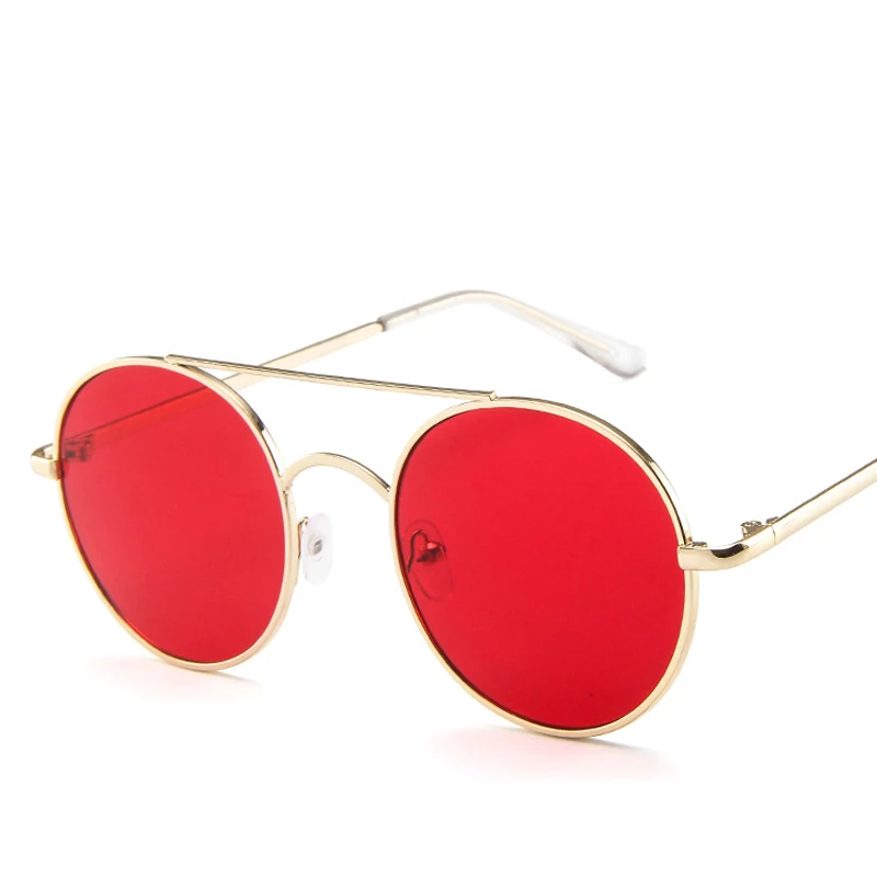 Men Women Retro Round Oversize Sunglasses Ladies Brand Designer vintage Pink Mirror Sun Classic Luxury Female Shades UV400 | Аксессуары
