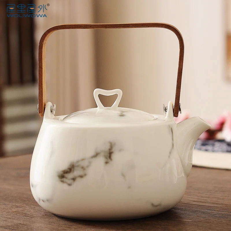 Chinese Brewing Tea Teaware Set Ceramic Marble Texture Handle Teapot with Teacup Office Master Tea Bowls Coffee Pot Drinkware
Chinese Brewing Tea Teaware Set Ceramic Marble Texture Handle Teapot with Teacup Office Master Tea Bowls Coffee Pot Drinkware