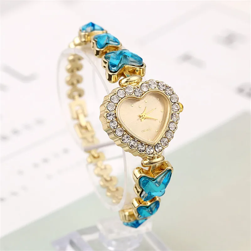 2018 New Fashion Casual Women's Watches Luxury Crystal Ladies' Bracelet Quartz Wristwatches relogio feminino Heart-shaped Green
2018 New Fashion Casual Women's Watches Luxury Crystal Ladies' Bracelet Quartz Wristwatches relogio feminino Heart-shaped Green