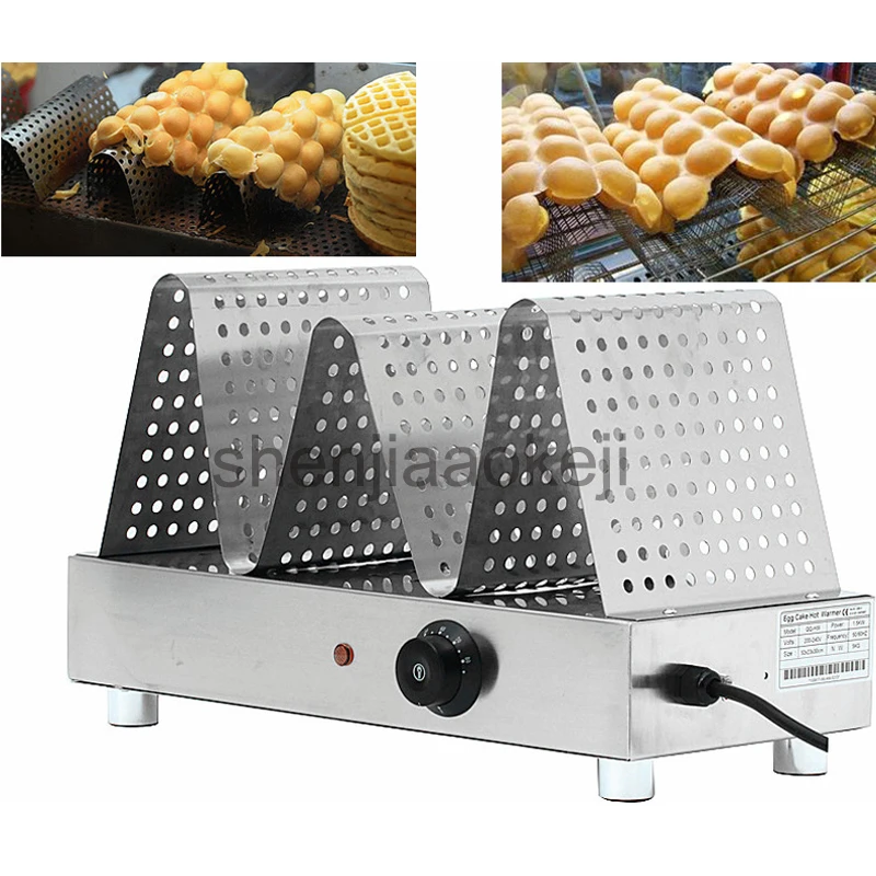 

220V 1.6KW Commercial Waffle Cake Warmer Household Stainless Steel Electric preserve heat showcase Egg Waffle Warming machine