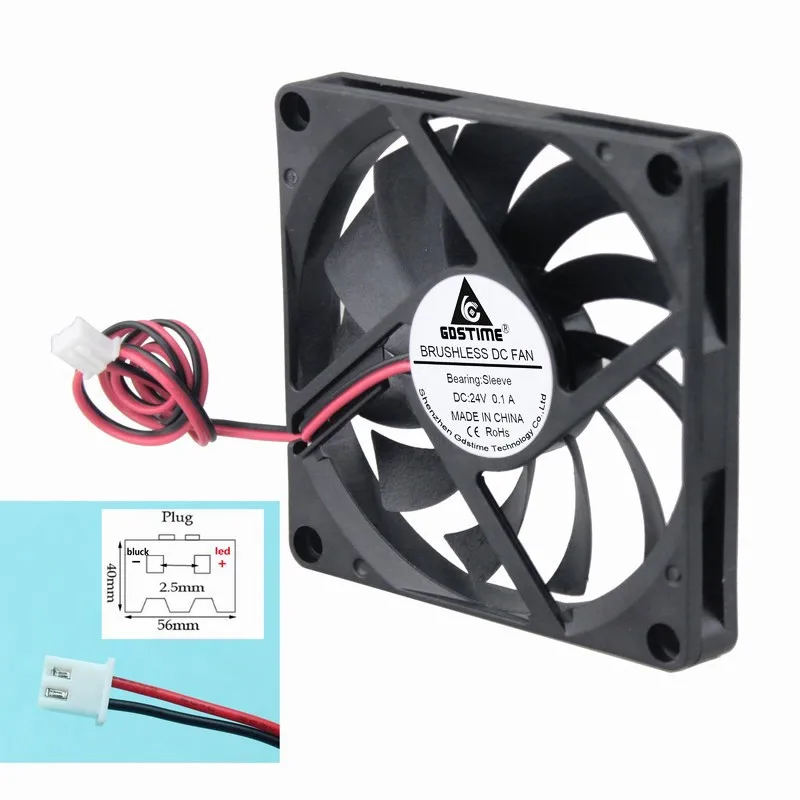 Gdstime 1 Piece 24V Brushless DC Cooling Fan 80mm x 10mm PC Computer Case Fan 80x80x10mm CPU Cooler 8cm 8010s 2Pin
Gdstime 1 Piece 24V Brushless DC Cooling Fan 80mm x 10mm PC Computer Case Fan 80x80x10mm CPU Cooler 8cm 8010s 2Pin