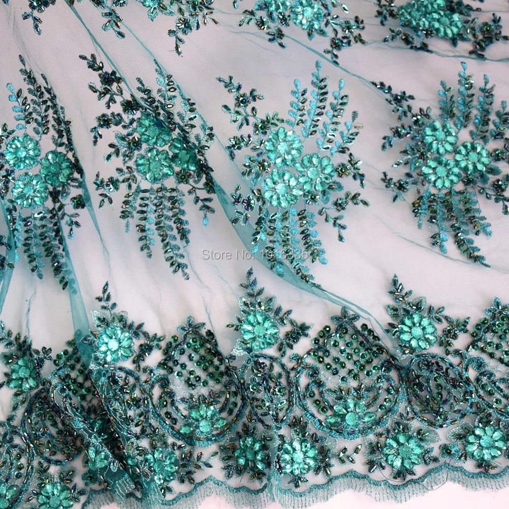 Super heavy green handmade crystal beaded french lace embroidery lace applique HY0648-1
Super heavy green handmade crystal beaded french lace embroidery lace applique HY0648-1