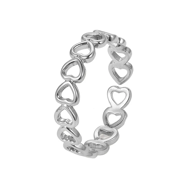 Silver Colour Hollowed-out Heart Shape Open Ring Design Cute Fashion Love Jewelry For Women Young Girl Child Gifts Adjustable
Silver Colour Hollowed-out Heart Shape Open Ring Design Cute Fashion Love Jewelry For Women Young Girl Child Gifts Adjustable