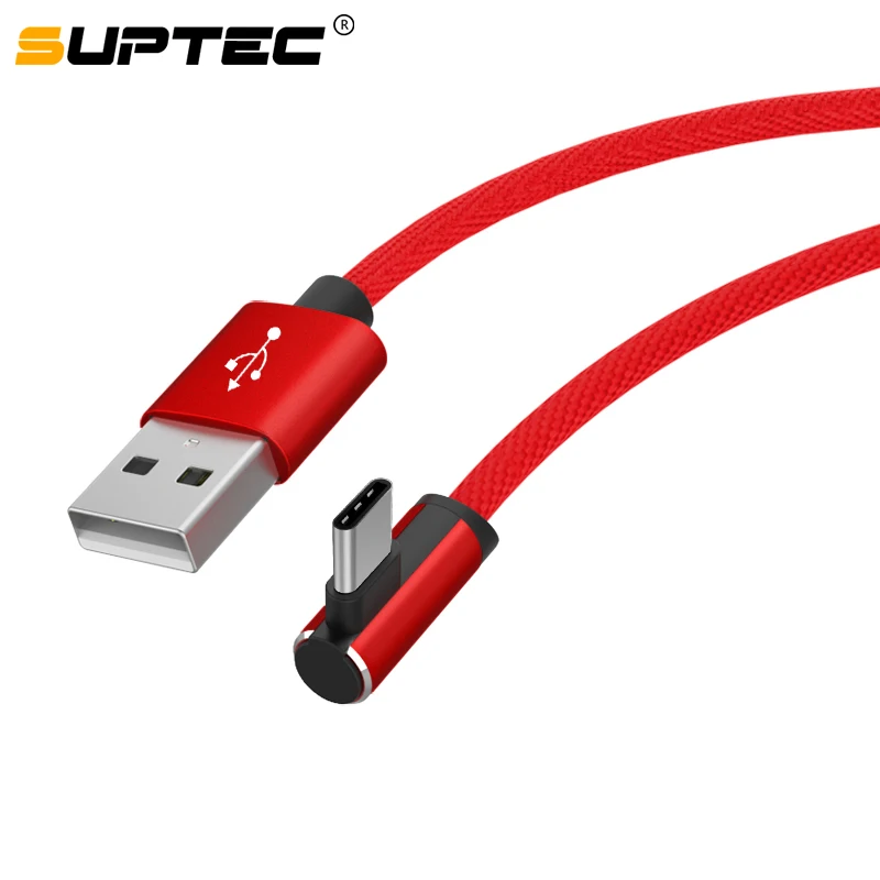 SUPTEC 90 degree USB Type C Cable 2.4A USB-C Cable Type-C Fast Charging Cord for Samsung S8 S9 Huawei P9 P10 Oneplus 5 Pixel 2
SUPTEC 90 degree USB Type C Cable 2.4A USB-C Cable Type-C Fast Charging Cord for Samsung S8 S9 Huawei P9 P10 Oneplus 5 Pixel 2