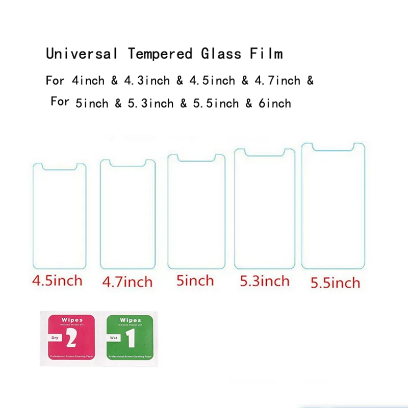 2PCS Universal 4" 4.3" 4.5" 4.7" 5" 5.3" 5.5" 5.7" Tempered Glass Screen Protector For Casio Dopod Gigabyte I-Mate InFocus
2PCS Universal 4" 4.3" 4.5" 4.7" 5" 5.3" 5.5" 5.7" Tempered Glass Screen Protector For Casio Dopod Gigabyte I-Mate InFocus