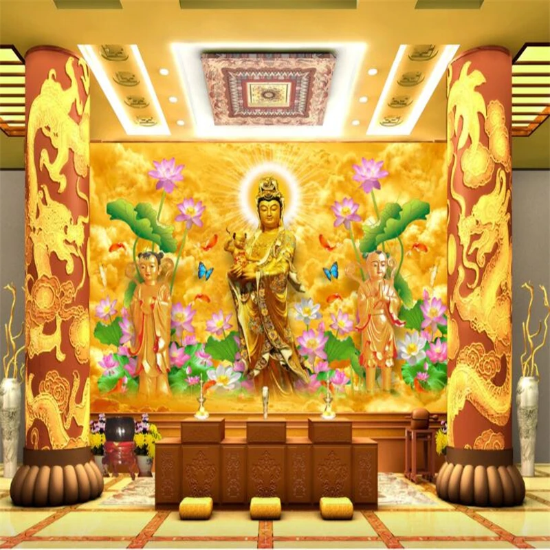 beibehang Custom 3d wallpaper Nanhai Guanyin Bodhisattva 3D HD Wallpaper TV less hair backdrop decoration
beibehang Custom 3d wallpaper Nanhai Guanyin Bodhisattva 3D HD Wallpaper TV less hair backdrop decoration