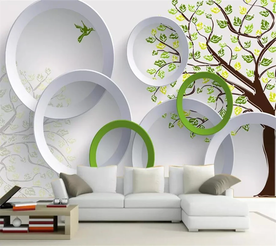 Фотообои beibehang на заказ 3d обои мозаичные деревья гостиная фон для телевизора