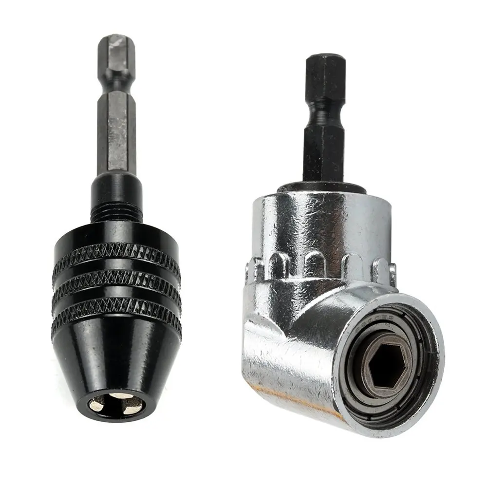 Right Angle 1/4inch Drill Bit 0.3-6.5mm Keyless Drill Chuck Conversion Tool 1/4 inch Hex Shank Quick Change Adapter Converter
Right Angle 1/4inch Drill Bit 0.3-6.5mm Keyless Drill Chuck Conversion Tool 1/4 inch Hex Shank Quick Change Adapter Converter