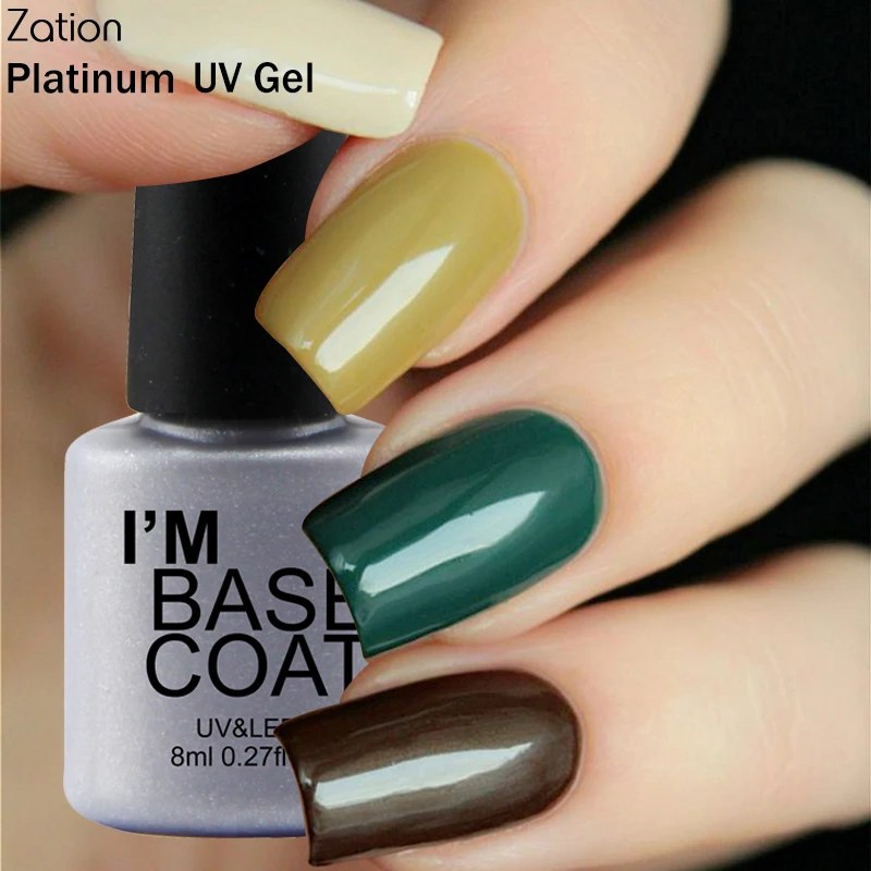 Zation Manicure Nail Art Polish UV Gel Cuticle Oil Transparent Base Coat Top Makeup Enamel | Красота и здоровье