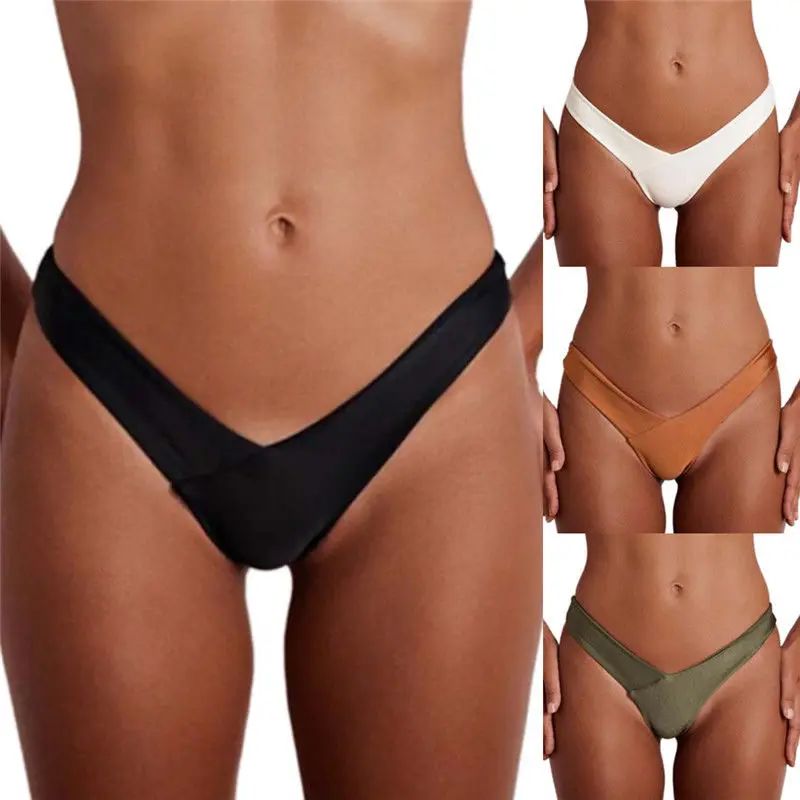 Women Summer Bikini Thong Sexy Bottom Brazilian V Ruched Semi Panties Swimwear Beachwear
Women Summer Bikini Thong Sexy Bottom Brazilian V Ruched Semi Panties Swimwear Beachwear