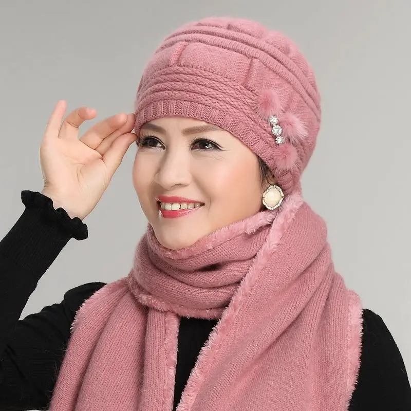Kagenmo Thick Rabbit Fur Knit Cap Scarf Twinset The Elderly Women's Autumn And Winter Yarn Female Winter Hat Perimeter Scarves
Kagenmo Thick Rabbit Fur Knit Cap Scarf Twinset The Elderly Women's Autumn And Winter Yarn Female Winter Hat Perimeter Scarves