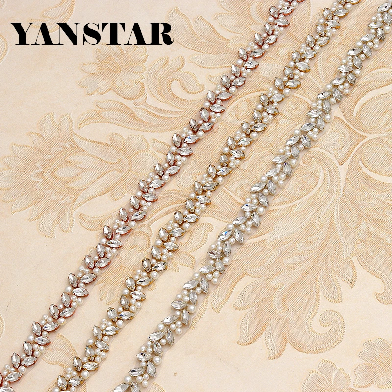 YANSTAR Bridal Pearls Wedding Dress Belts Rhinestones Appliques Trim By The 1 Yard *2cm For Bridal Sash Gold Crystal YS879
YANSTAR Bridal Pearls Wedding Dress Belts Rhinestones Appliques Trim By The 1 Yard *2cm For Bridal Sash Gold Crystal YS879
