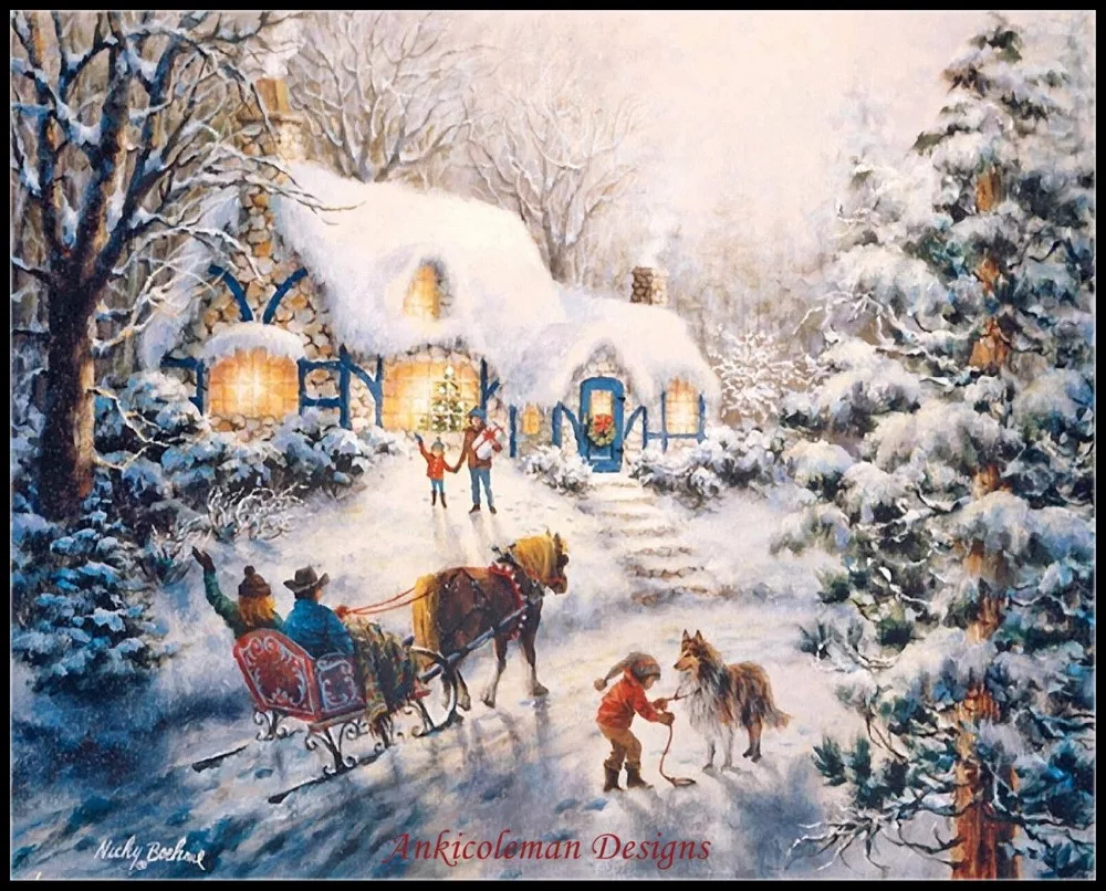 Needlework for embroidery DIY French DMC High Quality - Counted Cross Stitch Kits 14 ct Oil painting - Christmas Visit
Needlework for embroidery DIY French DMC High Quality - Counted Cross Stitch Kits 14 ct Oil painting - Christmas Visit