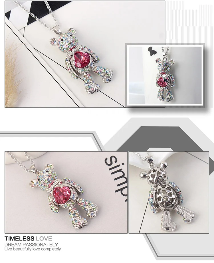 Colourful Crystal Bear Pendant Necklace For Women New Design Crystals From Swarovski Necklace & Pendant Trendy Jewelry
Colourful Crystal Bear Pendant Necklace For Women New Design Crystals From Swarovski Necklace & Pendant Trendy Jewelry
