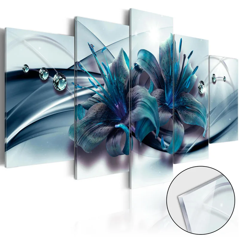 Картина на холсте 5 шт. с рамкой|modern flower paintings|flower paintingmodular painting |
