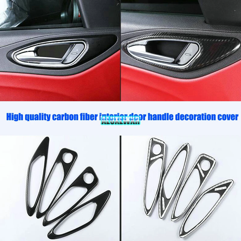 4pcs/set Car Door Handle Bowl Covers Interior Decoration Trim Car Accessories True Carbon Fiber 2018 for Alfa Romeo Giulia 2017
4pcs/set Car Door Handle Bowl Covers Interior Decoration Trim Car Accessories True Carbon Fiber 2018 for Alfa Romeo Giulia 2017