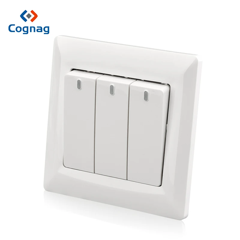 3 gang 2 way wall electric light switch push button 86 type on/off PC white switch with neon
3 gang 2 way wall electric light switch push button 86 type on/off PC white switch with neon