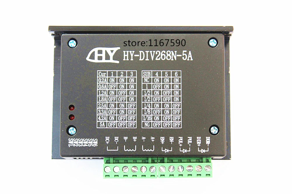 Good quality!free Shipping New CNC Single Axis TB6600 HY-DIV268N-5A 0.2 - 5A Two Phase Hybrid Stepper Motor Driver Controller
Good quality!free Shipping New CNC Single Axis TB6600 HY-DIV268N-5A 0.2 - 5A Two Phase Hybrid Stepper Motor Driver Controller