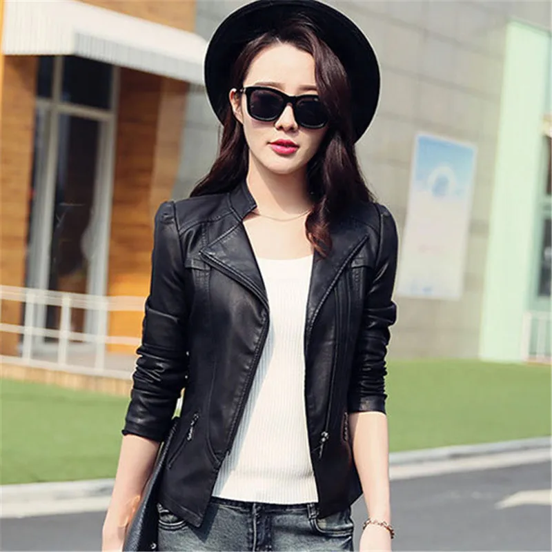 Куртка кожаная женская, черная, серая, короткая, приталенная, из искусственной кожи, с карманами на молнии, в Корейском стиле, весна-осень, S-3XL...
Куртка кожаная женская, черная, серая, короткая, приталенная, из искусственной кожи, с карманами на молнии, в Корейском стиле, весна-осень, S-3XL...