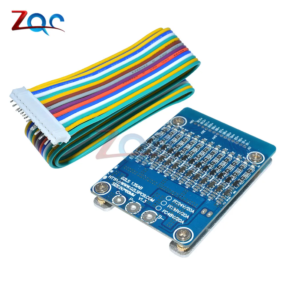 Li-ion Lithium Cell 20A 18650 Battery Protection BMS PCB Board Balance 13S 48V R179T
Li-ion Lithium Cell 20A 18650 Battery Protection BMS PCB Board Balance 13S 48V R179T
