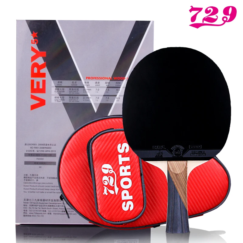 Friendship 729 Very4/ 5 Pips-in Table Tennis Ping Pong Racket With Paddle Bag Shakehand Long Handle Fl 7 Wood Blade
Friendship 729 Very4/ 5 Pips-in Table Tennis Ping Pong Racket With Paddle Bag Shakehand Long Handle Fl 7 Wood Blade