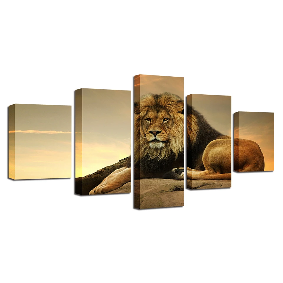 Wall Art Poster Framework HD Printed Modern Canvas 5 Panel Animal Lion For Living Room Pictures Home Decor Modular Painting
Wall Art Poster Framework HD Printed Modern Canvas 5 Panel Animal Lion For Living Room Pictures Home Decor Modular Painting