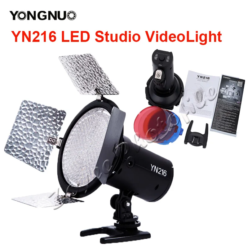 YONGNUO YN216 YN-216 3200K-5500K LED Video Light with 4 Color Plates for Canon Nikon DSLR Camera Video Photographic Lighting
YONGNUO YN216 YN-216 3200K-5500K LED Video Light with 4 Color Plates for Canon Nikon DSLR Camera Video Photographic Lighting