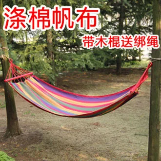 Muti-color Portable Travel Outdoor Camping Tourism Cotton Rope Swing Fabric Stripes Single Leisure Folding Hammock Canvas Bed
Muti-color Portable Travel Outdoor Camping Tourism Cotton Rope Swing Fabric Stripes Single Leisure Folding Hammock Canvas Bed