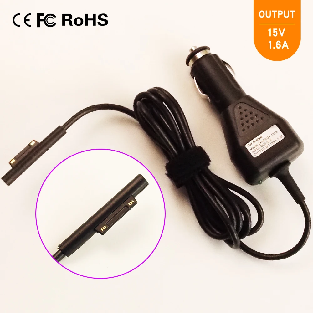 15V 1.6A 24W Laptop Car DC Adapter Charger For Microsoft Surface Pro 4 M3 Series Tablet 1735
15V 1.6A 24W Laptop Car DC Adapter Charger For Microsoft Surface Pro 4 M3 Series Tablet 1735