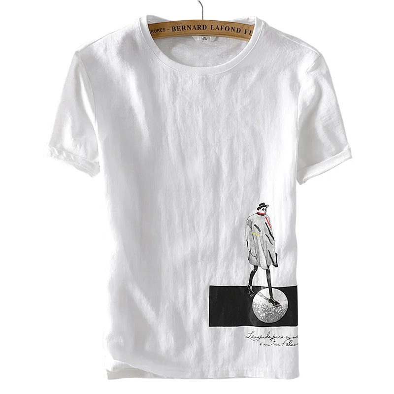 2019 Summer linen short-sleeved t-shirt men cool and comfortable t shirt mens white casual fashion t shirts male tops camiseta
2019 Summer linen short-sleeved t-shirt men cool and comfortable t shirt mens white casual fashion t shirts male tops camiseta