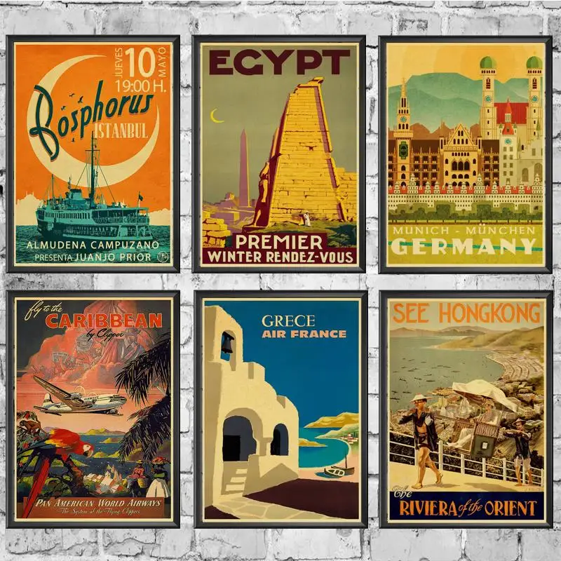 TRAVEL Posters Wall Stickers Retro Poster Prints High Definition For Livingroom Home Decoration
TRAVEL Posters Wall Stickers Retro Poster Prints High Definition For Livingroom Home Decoration
