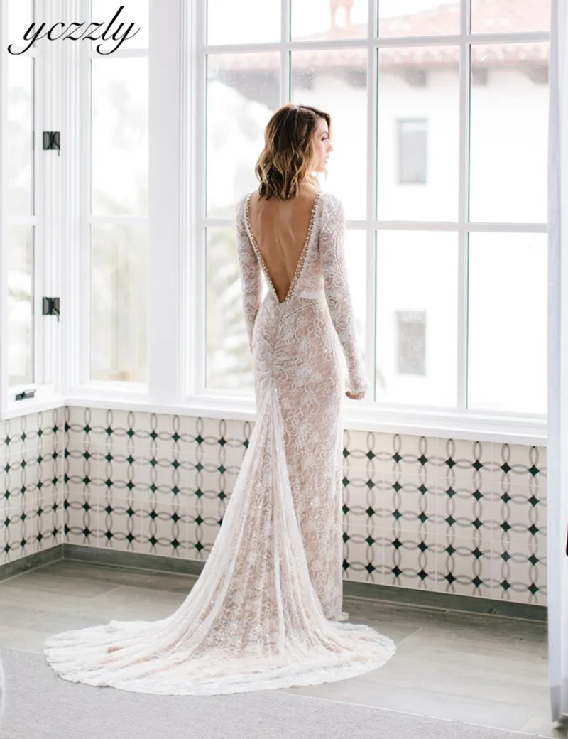 Real Brides Vestido De Noiva 2019 Sexy V-neck Lace Appliques Pearls Mermaid Wedding Dresses Long Sleeves Crystal Bride Dress
Real Brides Vestido De Noiva 2019 Sexy V-neck Lace Appliques Pearls Mermaid Wedding Dresses Long Sleeves Crystal Bride Dress