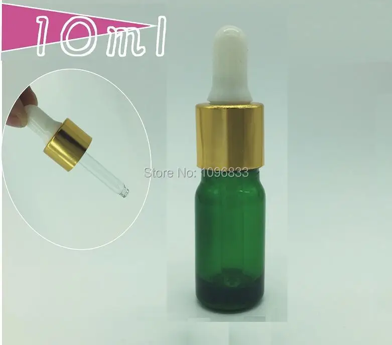 10ML Glass Dropper Bottle Green Essential Oil Bottle Gold White Top Empty Cometic Packaging Dropper Vial Glass Bottle 40pcs/Lot
10ML Glass Dropper Bottle Green Essential Oil Bottle Gold White Top Empty Cometic Packaging Dropper Vial Glass Bottle 40pcs/Lot