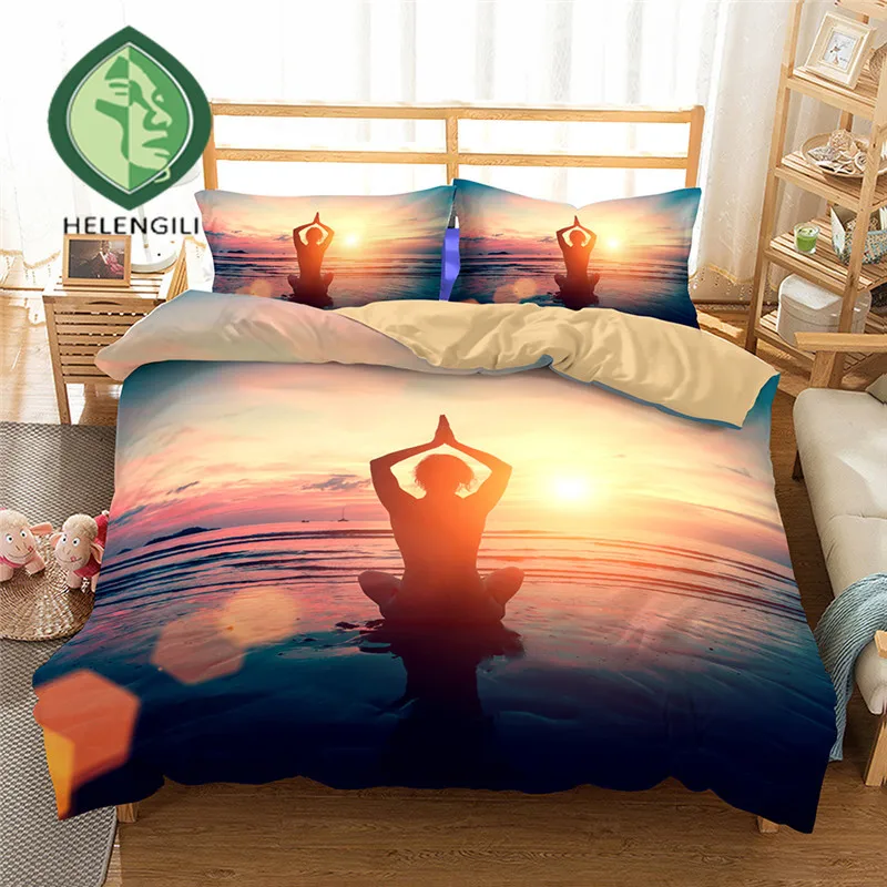HELENGILI 3D Bedding Set Heart Yoga Print Duvet cover set lifelike bedclothes with pillowcase bed set home Textiles #2-07
HELENGILI 3D Bedding Set Heart Yoga Print Duvet cover set lifelike bedclothes with pillowcase bed set home Textiles #2-07