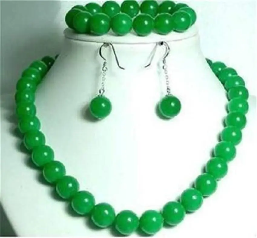 A set Green Jade Beads Necklace 18" Bracelet 7.5" Earrings AAA Plated gold Bridal wide watch wings queen JEWE AZ046 SE522
A set Green Jade Beads Necklace 18" Bracelet 7.5" Earrings AAA Plated gold Bridal wide watch wings queen JEWE AZ046 SE522
