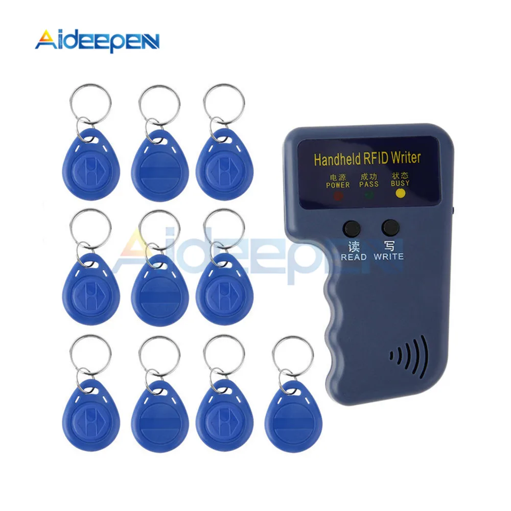 Программатор RFID EM4100, 125 кГц, T5577, EM4305, перезаписываемые ID-брелоки, метки, карта, ручной
Программатор RFID EM4100, 125 кГц, T5577, EM4305, перезаписываемые ID-брелоки, метки, карта, ручной