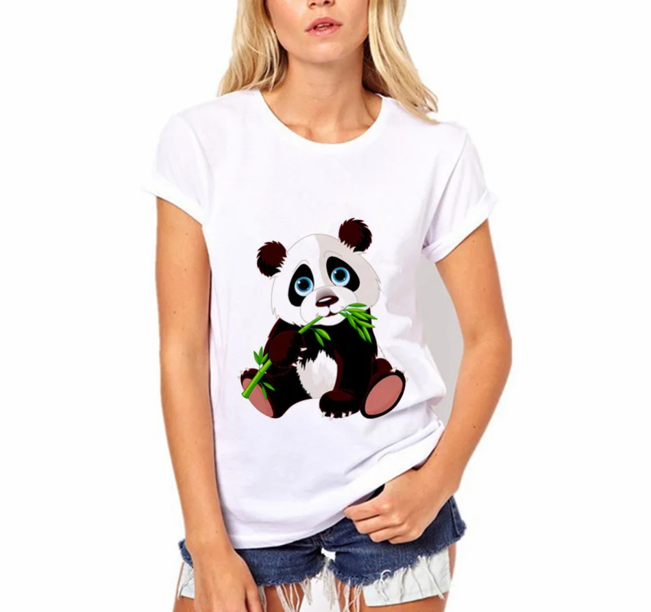 YEMUSEED New Fashion Panda eating bamboo T-shirt Women Round neck T shirt Cool Tops Short Sleeve Tees WMT524
YEMUSEED New Fashion Panda eating bamboo T-shirt Women Round neck T shirt Cool Tops Short Sleeve Tees WMT524