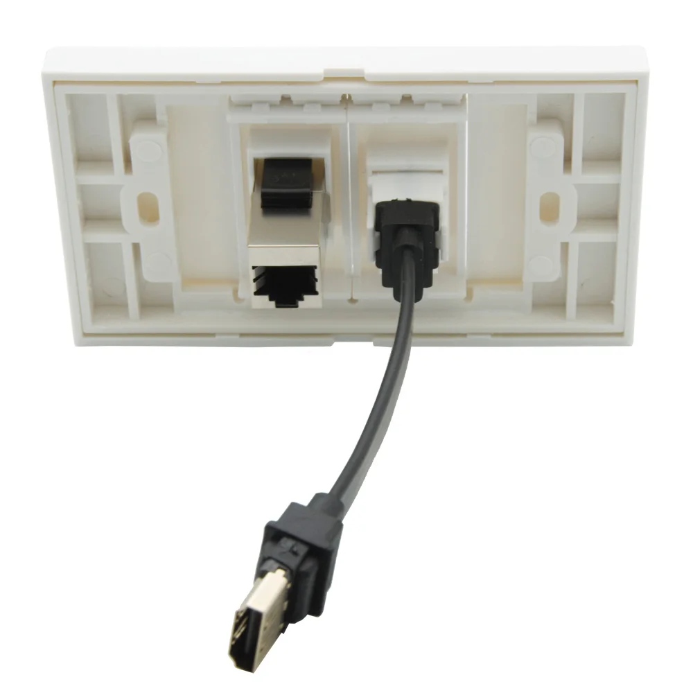 1 банда без винта HDMI плоский короткий кабель CAT6 RJ45 щит настенная пластина с задней
