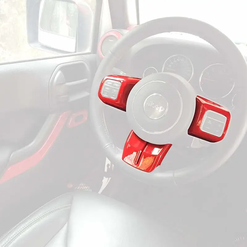 Interior Steering Wheel Cover Trim for 2011-2017 Jeep Wrangler JK Sahara Rubicon & Compass & Patriot (3pcs, Red)
Interior Steering Wheel Cover Trim for 2011-2017 Jeep Wrangler JK Sahara Rubicon & Compass & Patriot (3pcs, Red)