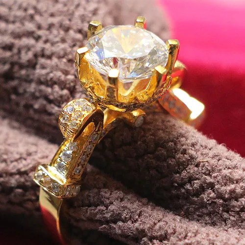 Потрясающее круглое кольцо с бриллиантом 5Ct ювелирные изделия из стерлингового