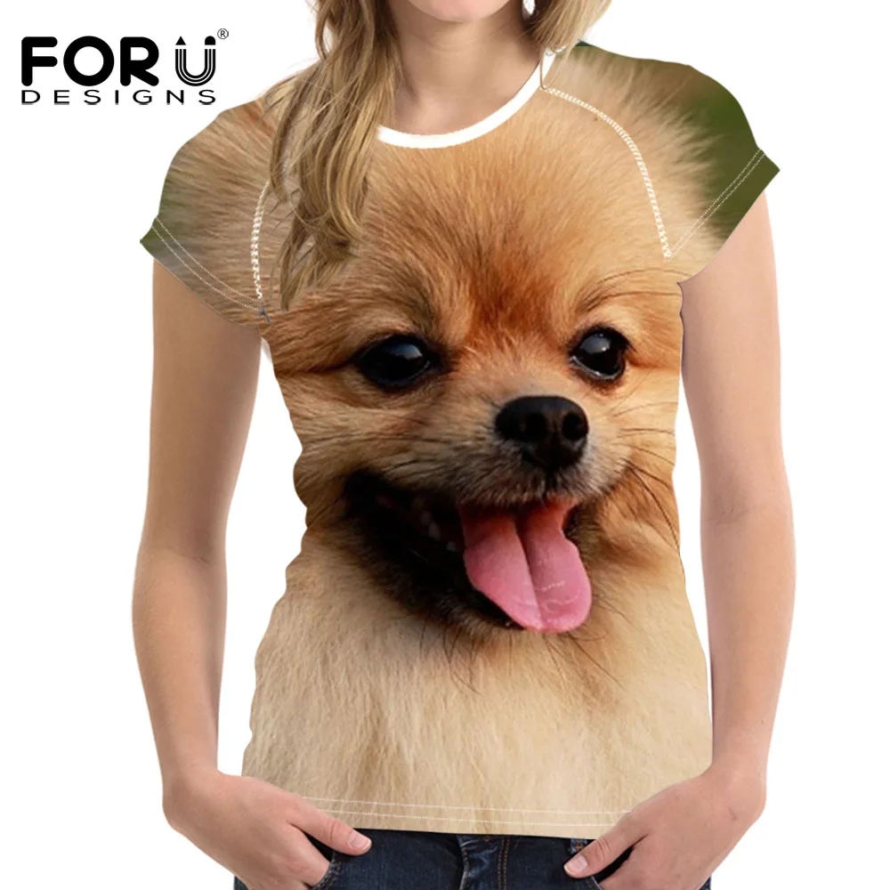 FORUDESIGNS Kawaii 3D Dog Pomeranian Print Women Summer T Shirts Harajuku Short Sleeve Tops Tees Clothes Fashion Female T-shirt
FORUDESIGNS Kawaii 3D Dog Pomeranian Print Women Summer T Shirts Harajuku Short Sleeve Tops Tees Clothes Fashion Female T-shirt