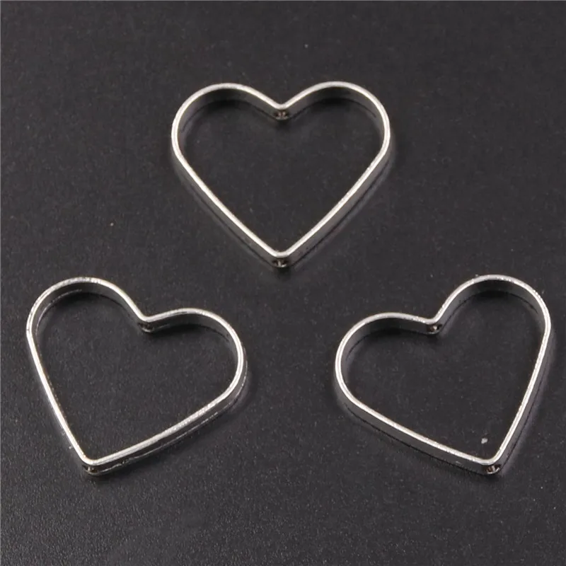 20pcs Silver Plated Perforated Heart Charm Retro Necklace Earrings Pendants DIY Metal Jewelry Handicraft Making 25*20mm A308
20pcs Silver Plated Perforated Heart Charm Retro Necklace Earrings Pendants DIY Metal Jewelry Handicraft Making 25*20mm A308