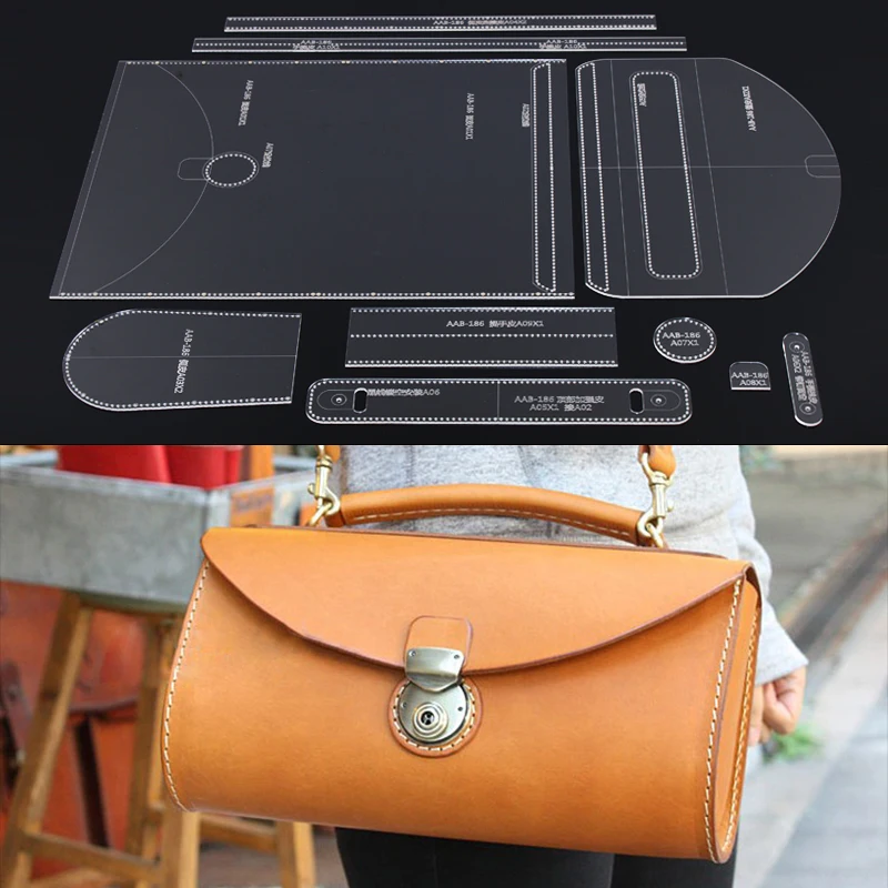 Leather Handmade Craft Women`s Shoulder Bag Sewing Pattern Acrylic Stencil Template Sewing Accessories With Holes30x16.5x10cm
Leather Handmade Craft Women`s Shoulder Bag Sewing Pattern Acrylic Stencil Template Sewing Accessories With Holes30x16.5x10cm