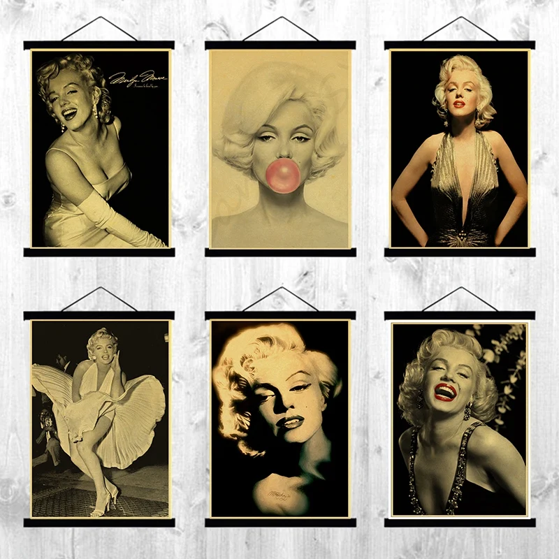 Vintage Classic Movie actress Marilyn Monroe poster retro poster Art Painting Home Room Decor Kraft paper Wall stickers
Vintage Classic Movie actress Marilyn Monroe poster retro poster Art Painting Home Room Decor Kraft paper Wall stickers